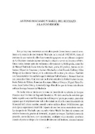 Antonio Machado y Baeza: del rechazo a la conversión / Dámaso Chicharro | Biblioteca Virtual Miguel de Cervantes