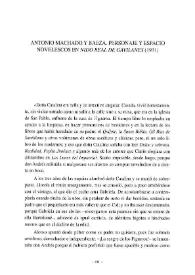 Antonio Machado y Baeza. Personaje y espacio novelescos en "Nido real de gavilanes" (1931)  / Salvador González Anaya | Biblioteca Virtual Miguel de Cervantes