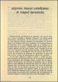 Algunas musas castellanas de Miguel Hernández / José María Balcells | Biblioteca Virtual Miguel de Cervantes