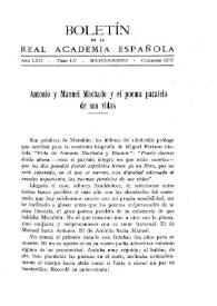 Antonio y Manuel Machado y el poema paralelo de sus vidas / Torcuato Luca de Tena | Biblioteca Virtual Miguel de Cervantes