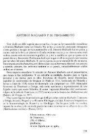 Antonio Machado y el pensamiento / Julián Marías | Biblioteca Virtual Miguel de Cervantes