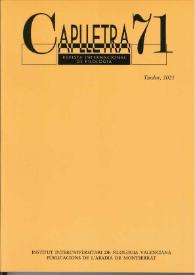 Caplletra: Revista Internacional de Filologia. Núm. 71, tardor de 2021 | Biblioteca Virtual Miguel de Cervantes