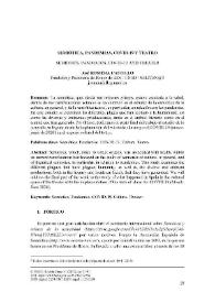 Semiótica, pandemias, COVID-19 y teatro / José Romera Castillo | Biblioteca Virtual Miguel de Cervantes