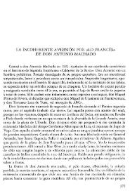 La incoherente aversión por "lo francés" de don Antonio Machado / José Gerardo Manrique de Lara | Biblioteca Virtual Miguel de Cervantes