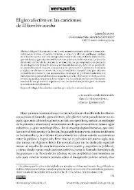 El giro afectivo en las canciones de "El hombre acecha"  / Laura Scarano | Biblioteca Virtual Miguel de Cervantes