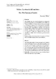 Sobre "La tiranía del mérito" / Antonio Villar | Biblioteca Virtual Miguel de Cervantes