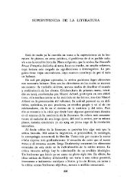 Supervivencia de la literatura / Jorge Uscatescu | Biblioteca Virtual Miguel de Cervantes