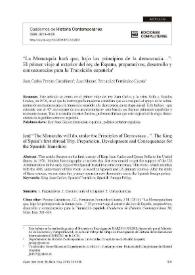 “La Monarquía hará que, bajo los principios de la democracia...”.
El primer viaje al exterior del rey de España, preparativos, desarrollo y consecuencias para la Transición española / Juan Carlos Pereira Castañares y Juan Manuel Fernández Fernández-Cuesta | Biblioteca Virtual Miguel de Cervantes