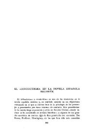 "El conductismo", en la novela española reciente / Santos Sanz Villanueva | Biblioteca Virtual Miguel de Cervantes