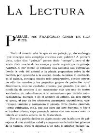 Paisaje / Francisco Giner de los Ríos | Biblioteca Virtual Miguel de Cervantes