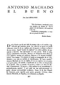 Antonio Machado, El bueno / Por José Bergamín | Biblioteca Virtual Miguel de Cervantes