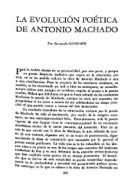 La evolución poética de Antonio Machado / Bernardo Gicovate | Biblioteca Virtual Miguel de Cervantes