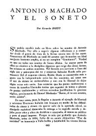 Antonio Machado y el soneto / Por Gerardo Diego | Biblioteca Virtual Miguel de Cervantes