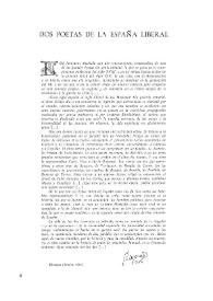 Dos poetas de la España liberal  / Gregorio Marañón | Biblioteca Virtual Miguel de Cervantes