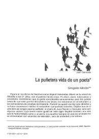 La puñetera vida de un poeta / Gregorio Morán | Biblioteca Virtual Miguel de Cervantes