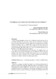 Decires gauchescos y políticas de género  / María Alejandra Minelli, Marcia Moscoso  | Biblioteca Virtual Miguel de Cervantes