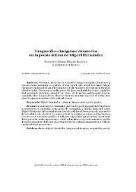 Vanguardia e imágenes visionarias en la poesía última de Miguel Hernández / Francisco Javier Díez de Revenga | Biblioteca Virtual Miguel de Cervantes