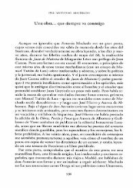 Una obra... que siempre va conmigo / Paul Aubert | Biblioteca Virtual Miguel de Cervantes