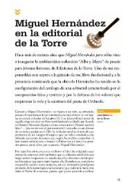 Miguel Hernández en la editorial de la Torre / José María G. de la Torre | Biblioteca Virtual Miguel de Cervantes