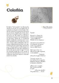 Peonza. Revista de Literatura Infantil y Juvenil: En el centenario de Miguel Hernández, año 23, núm. 94 (octubre 2010). Colofón | Biblioteca Virtual Miguel de Cervantes