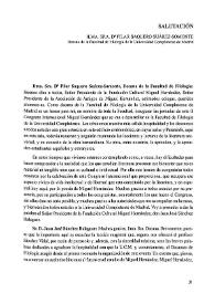 Presente y futuro de Miguel Hernández : actas del II Congreso Internacional Miguel Hernández, Orihuela-Madrid, 26-30 de octubre de 2003. Salutación / Pilar Saquero Suárez-Somonte | Biblioteca Virtual Miguel de Cervantes