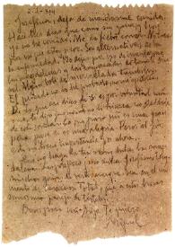 Carta de Miguel Hernández a Josefina Manresa. [Alicante. Reformatorio de Adultos, 1942] | Biblioteca Virtual Miguel de Cervantes