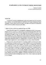 El desarrollo del teatro de Miguel Hernández / Thomas Stauder | Biblioteca Virtual Miguel de Cervantes
