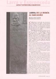 Larra: de la ironía al sarcasmo / Magdalena Velasco Kindelán | Biblioteca Virtual Miguel de Cervantes
