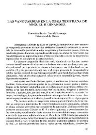 Las vanguardias en la obra temprana de Miguel Hernández / Francisco Javier Díez de Revenga | Biblioteca Virtual Miguel de Cervantes