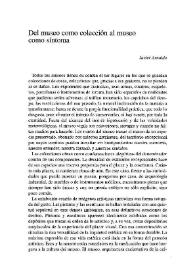 Del museo como colección al museo como síntoma / Javier Arnaldo | Biblioteca Virtual Miguel de Cervantes