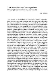 La Colección Arte Contemporáneo. Un ejemplo de coleccionismo empresarial / Chus Tudelilla  | Biblioteca Virtual Miguel de Cervantes