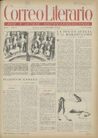 Correo Literario : Arte y Letras Hispanoamericanas. Año I, núm. 8, 15 de septiembre de 1950 | Biblioteca Virtual Miguel de Cervantes