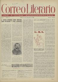 Correo Literario : Arte y Letras Hispanoamericanas. Año I, núm. 13, 1 de diciembre de 1950 | Biblioteca Virtual Miguel de Cervantes