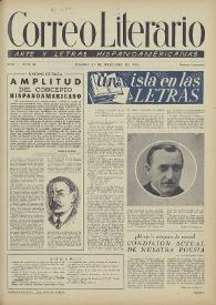 Correo Literario : Arte y Letras Hispanoamericanas. Año I, núm. 14, 15 de diciembre de 1950 | Biblioteca Virtual Miguel de Cervantes
