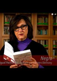 "Negro" recitado por Carmen Alemany Bay | Biblioteca Virtual Miguel de Cervantes