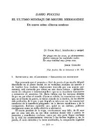 El último mensaje de Miguel Hernández / Dario Puccini | Biblioteca Virtual Miguel de Cervantes