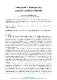 Liberales e independencias / Andrés Botero Bernal | Biblioteca Virtual Miguel de Cervantes