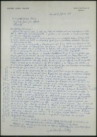 Carta de Antonio Buero Vallejo a José Carlos Rovira. Madrid, 17 de  de abril de 1985 | Biblioteca Virtual Miguel de Cervantes