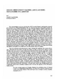 Miguel Hernández y Manuel Altolaguirre: notas sobre una amistad   / por James Valender   | Biblioteca Virtual Miguel de Cervantes