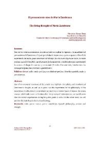 El pensamiento vivo de María Zambrano / Mercedes Gómez Blesa | Biblioteca Virtual Miguel de Cervantes