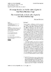 El cuerpo herido, en "Noche sobre el grito" de Ana María Martínez Sagi  | Biblioteca Virtual Miguel de Cervantes