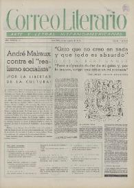 Correo Literario : Arte y Letras Hispanoamericanas. Año III, núm. 54, 15 de agosto de 1952 | Biblioteca Virtual Miguel de Cervantes