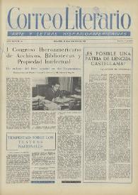 Correo Literario : Arte y Letras Hispanoamericanas. Año III, núm. 56, 15 de septiembre de 1952 | Biblioteca Virtual Miguel de Cervantes