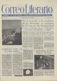 Correo Literario : Arte y Letras Hispanoamericanas. Año III, núm. 59, 1 de noviembre de 1952 | Biblioteca Virtual Miguel de Cervantes
