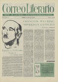 Correo Literario : Arte y Letras Hispanoamericanas. Año III, núm. 61, 1 de diciembre de 1952 | Biblioteca Virtual Miguel de Cervantes