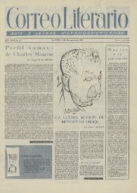 Correo Literario : Arte y Letras Hispanoamericanas. Año III, núm. 62, 15 de diciembre de 1952 | Biblioteca Virtual Miguel de Cervantes