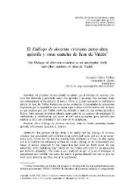 El "Diálogo de doctrina cristiana" como obra apócrifa y otras cautelas de Juan de Valdés / Fernando Baños Vallejo | Biblioteca Virtual Miguel de Cervantes