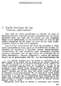 Introducción a José Cadalso, "Cartas marruecas" / Mariano Baquero Goyanes | Biblioteca Virtual Miguel de Cervantes