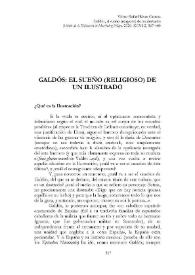 Galdós, el sueño (religioso) de un ilustrado  / Víctor-Rafael Rivas Carrera  | Biblioteca Virtual Miguel de Cervantes