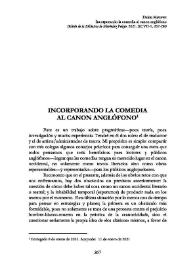 Incorporating the "comedia" into the anglophone canon  / Dakin Matthews  | Biblioteca Virtual Miguel de Cervantes